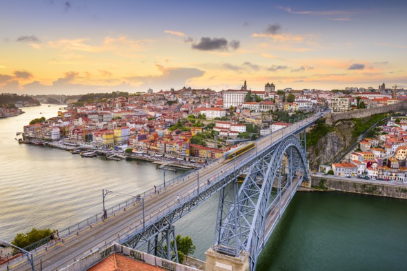 Bridge over the Douro river in Porto, Portugal