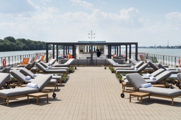 Crystal Mozart - Loungers on top deck