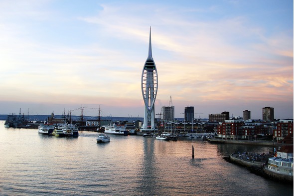 Sunset over Portsmouth