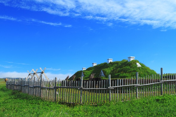 Viking homes in L'Anse aux Meadows, Newfoundland