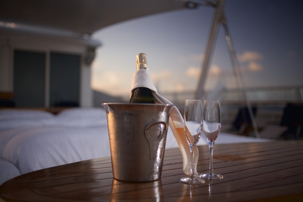 SeaDream Yacht Club - Champagne & Balinese bed
