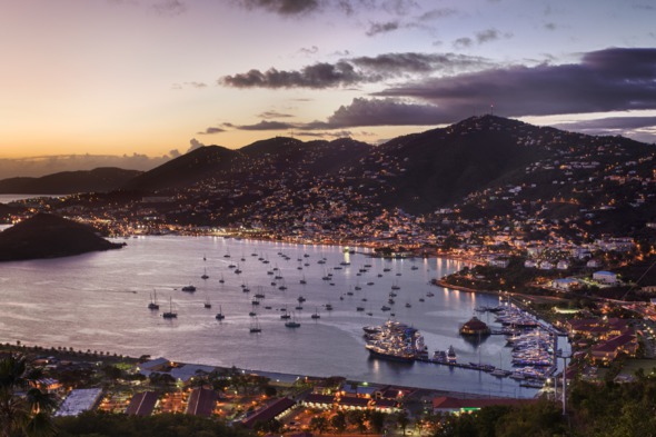 Charlotte Amalie, St Thomas at night