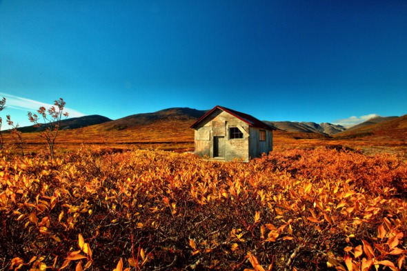 Abandoned miners' camp near Nome, Alaska