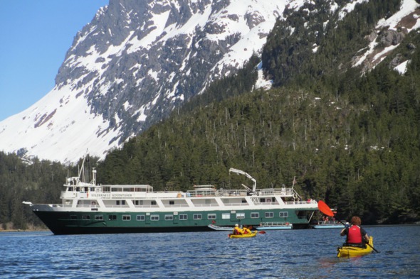 UnCruise Adventures - Wilderness Adventurer with kayaks