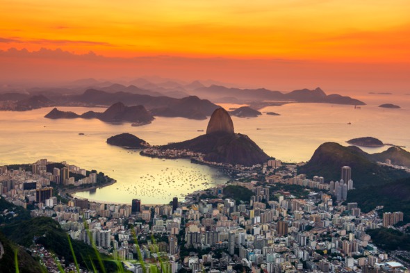 Sunset over Rio de Janeiro, Brazil