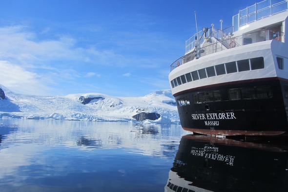 Silver Explorer off Danco Island, Antarctica