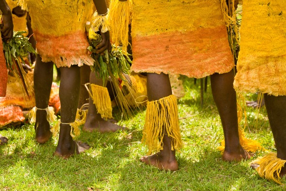 Traditional dancers in Papua New Guinea