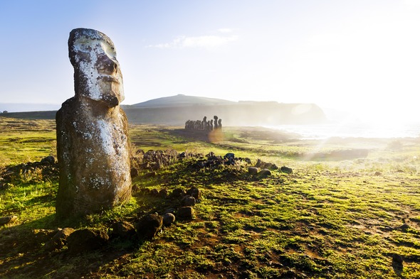 See the mysterious moai statues of Easter Island on a South Pacific expedition cruise