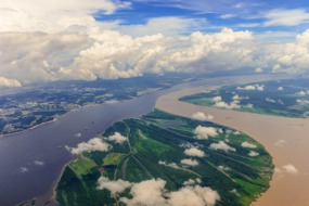 Confluence of rivers at Manaus