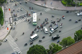 Motorcycle traffic in Ho Chi Minh City